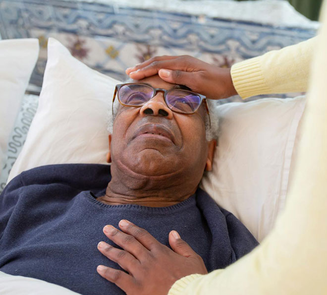 A care aide with their patient in Upper Marlboro, MD